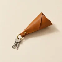 Cone Key Pouch, folded, studio photo