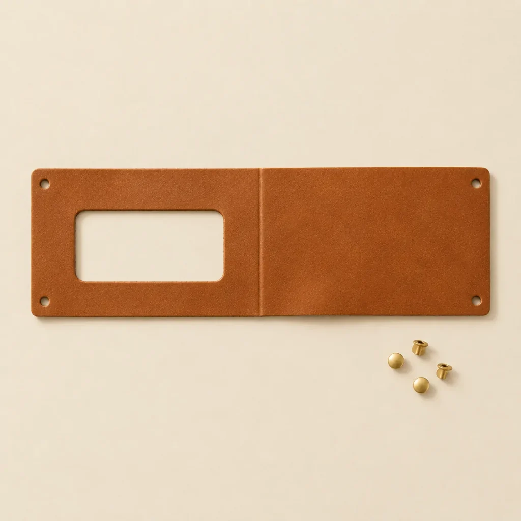 Frame unfolded flat, showing the die-cut blank