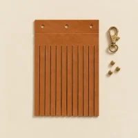 Fringe Charm unfolded flat, showing the die-cut blank