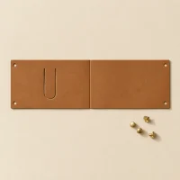 Hinge unfolded flat, showing the die-cut blank