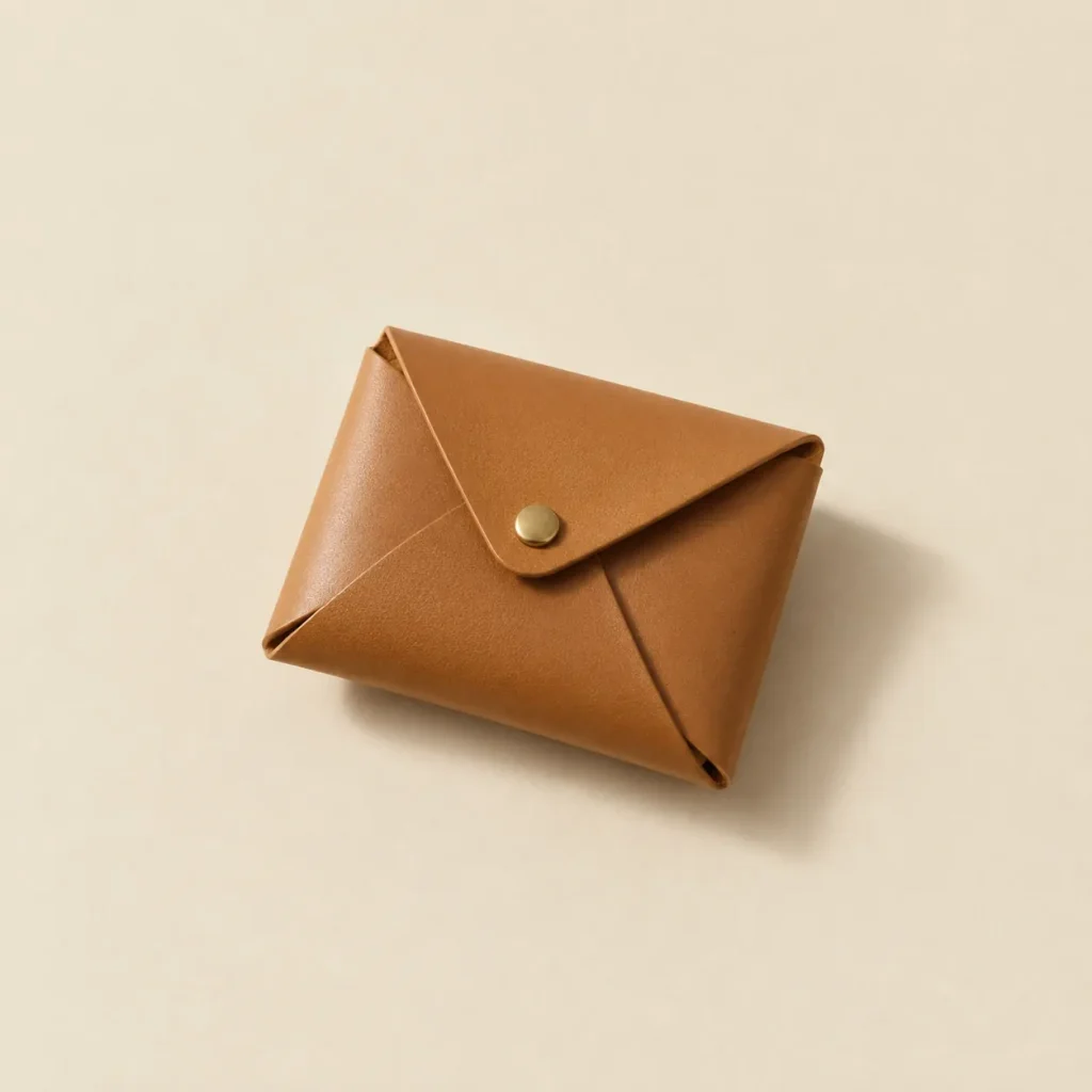 Kite Coin Pouch, folded, studio photo