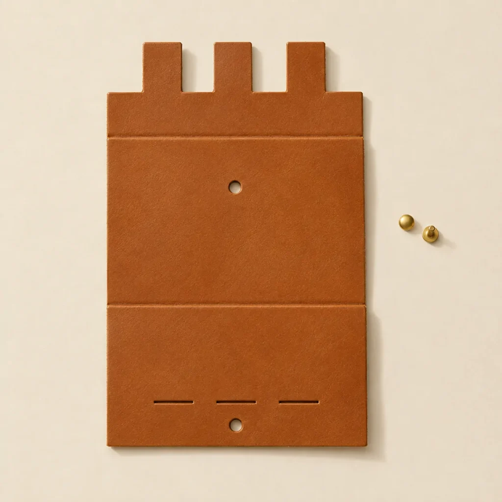 Lattice unfolded flat, showing the die-cut blank