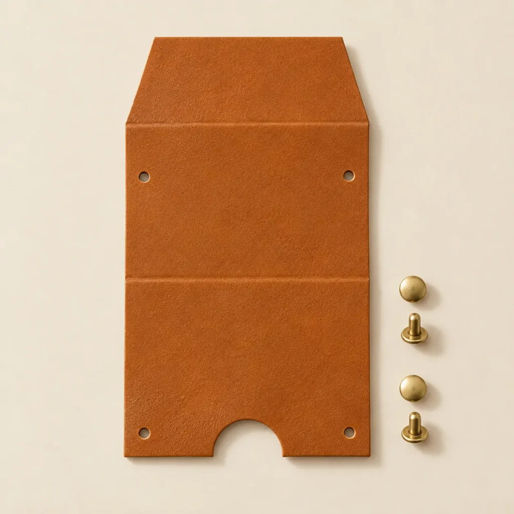 Mini Trine Charm unfolded flat, showing the die-cut blank