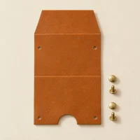 Mini Trine Charm unfolded flat, showing the die-cut blank