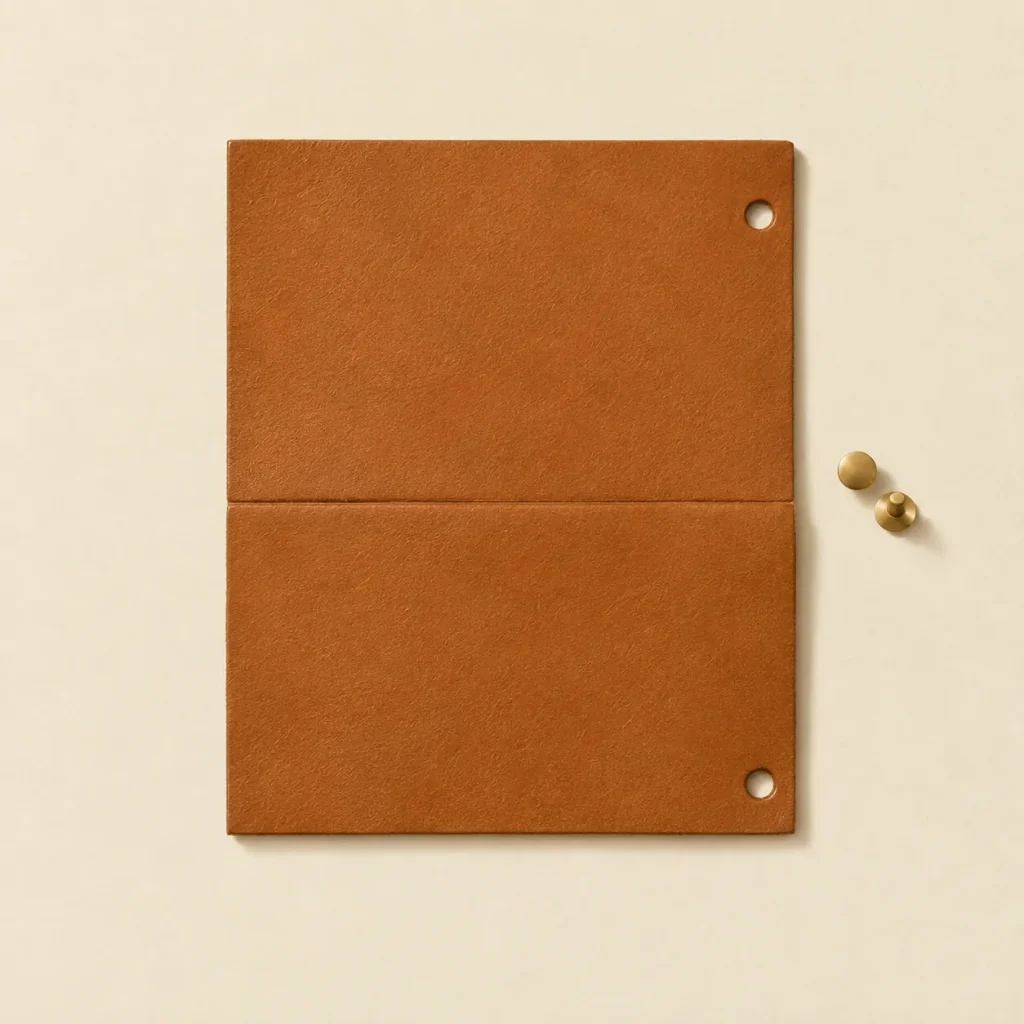 Mono unfolded flat, showing the die-cut blank