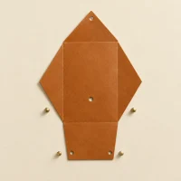 Neck Envelope unfolded flat, showing the die-cut blank