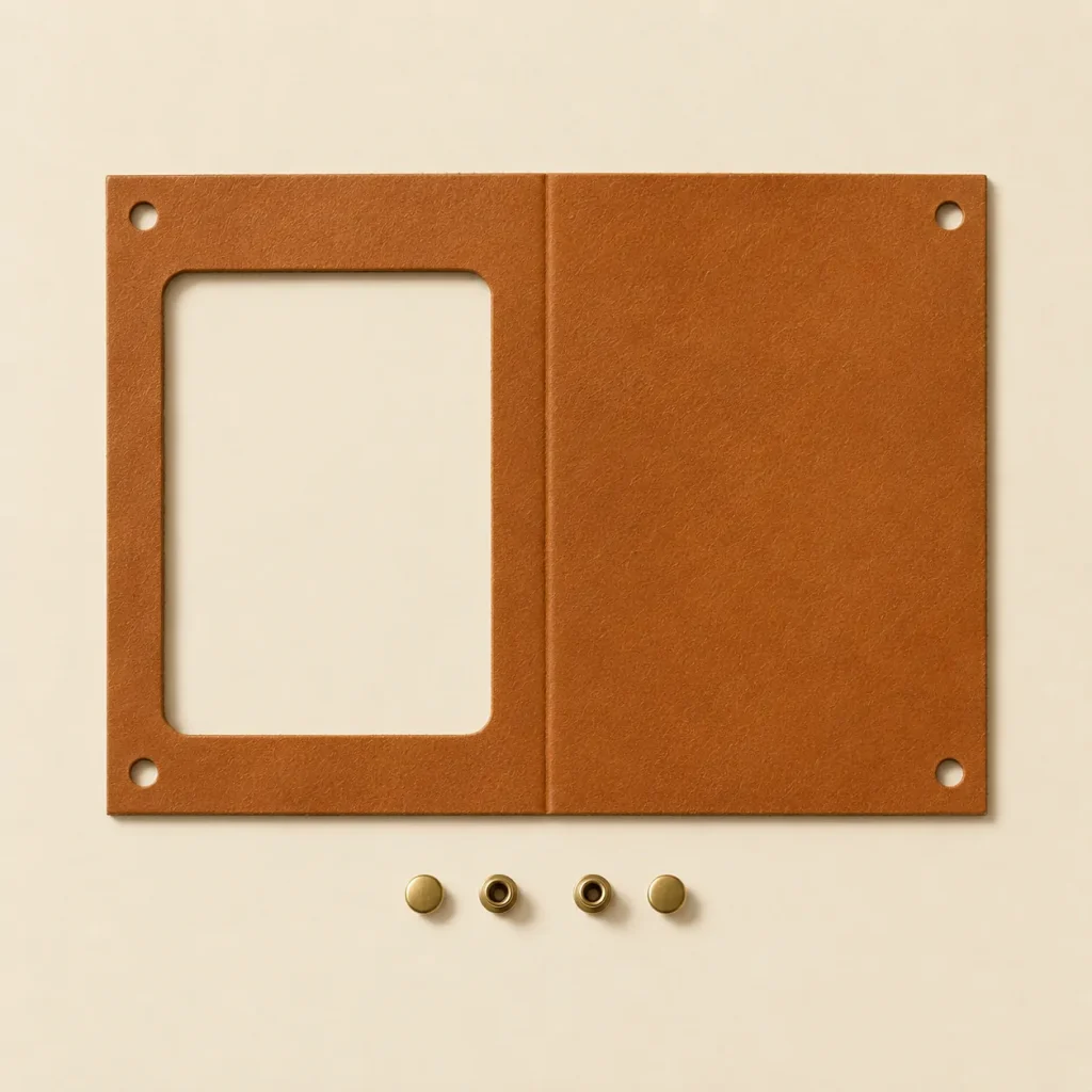 Neck Frame unfolded flat, showing the die-cut blank