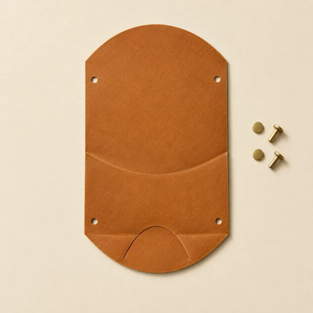 Pebble Coin Purse unfolded flat, showing the die-cut blank
