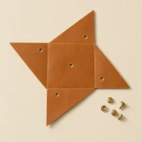 Pinwheel Coin Purse unfolded flat, showing the die-cut blank