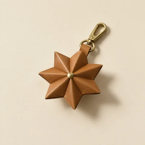 Fold Star Charm, folded, studio photo