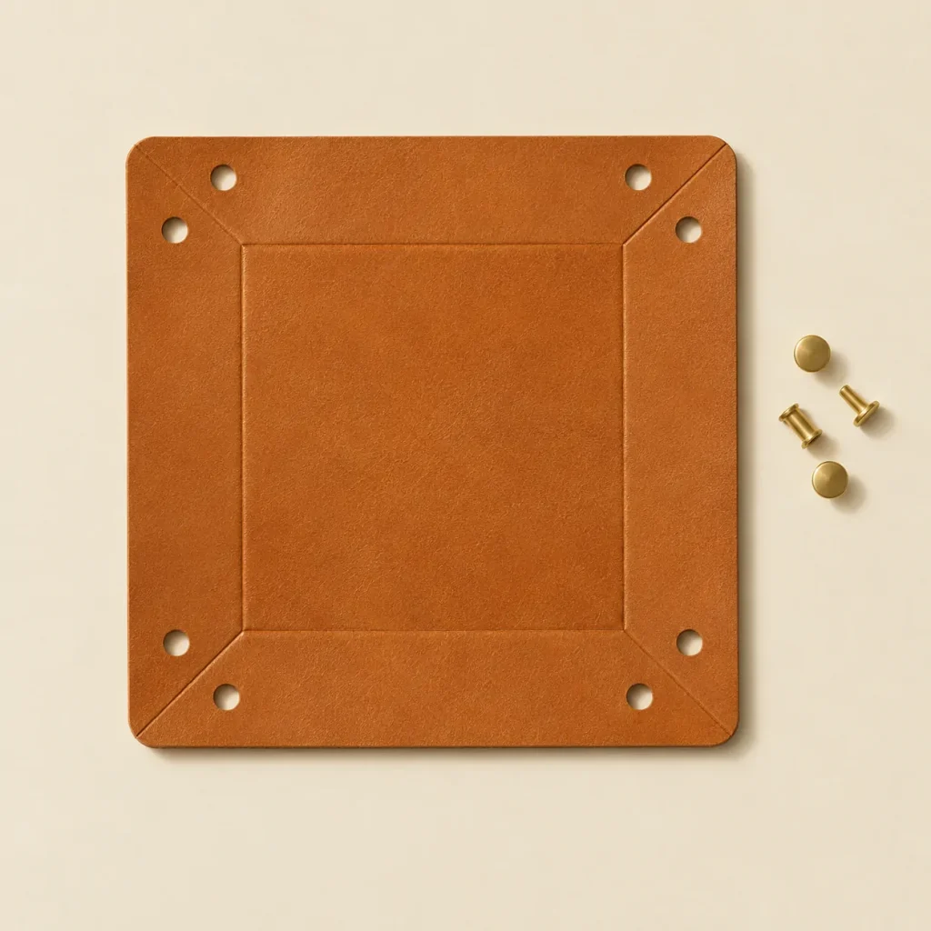 Tray Coin Purse unfolded flat, showing the die-cut blank