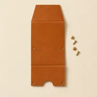 Trine Key Wallet unfolded flat, showing the die-cut blank