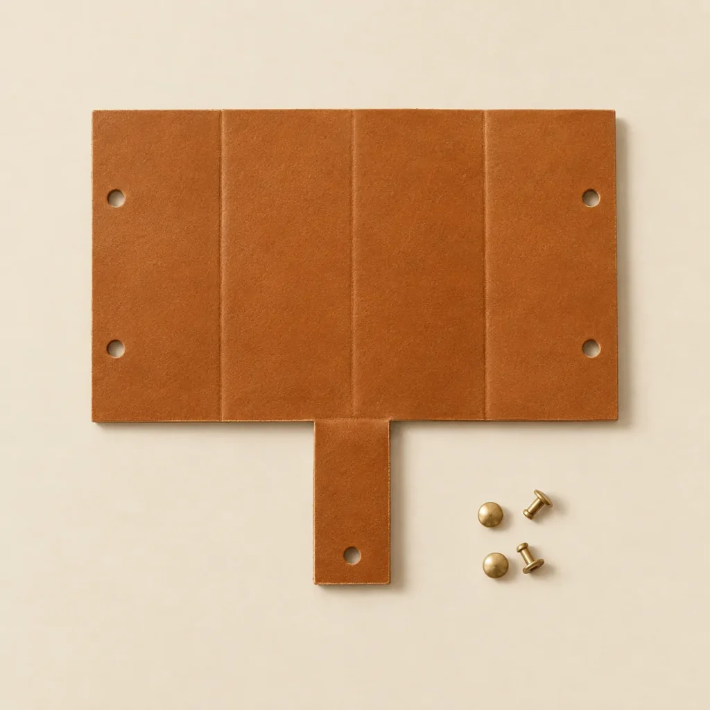 Tube Key Roll unfolded flat, showing the die-cut blank